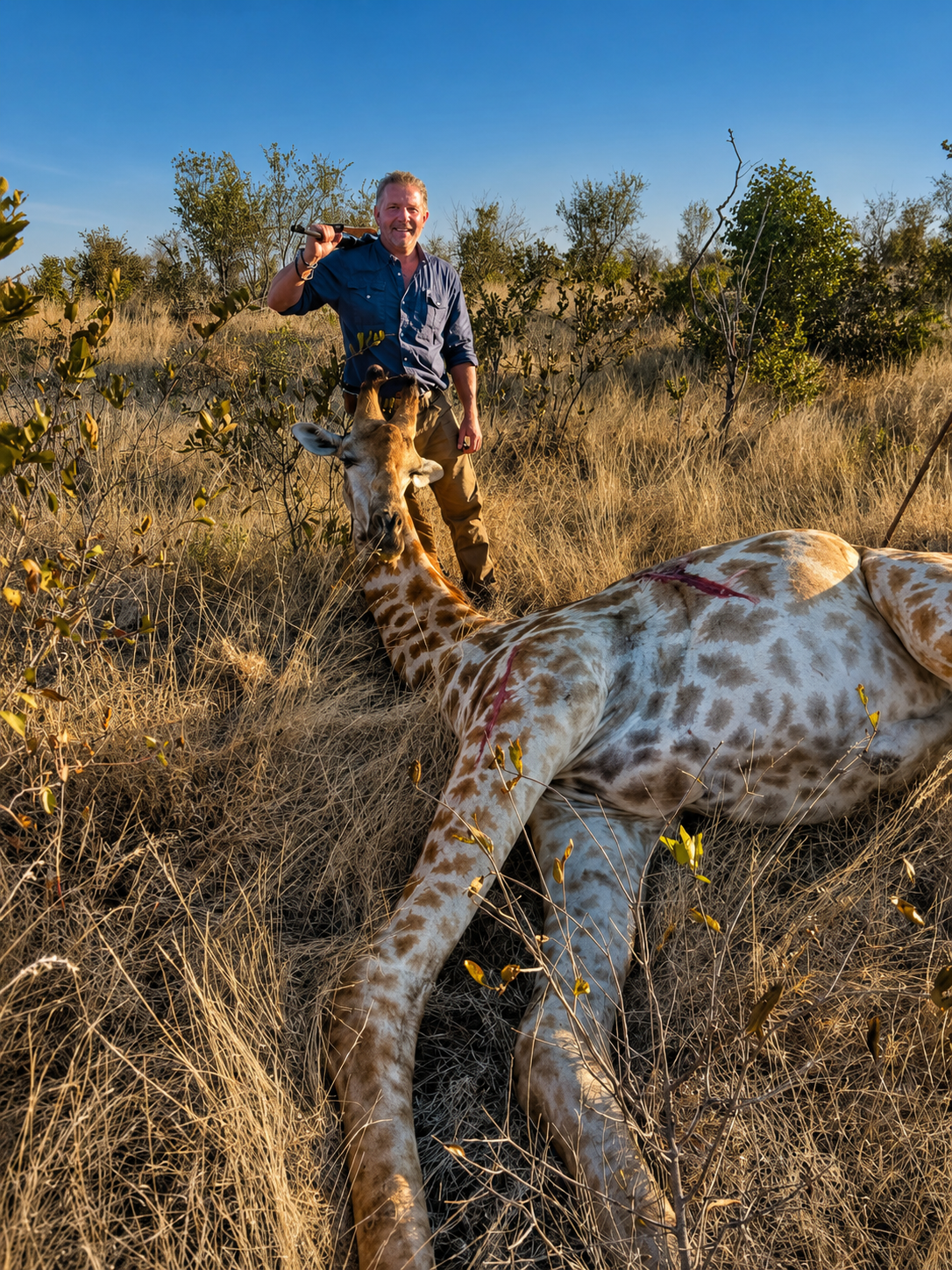 Professional hunter guiding safari in Zimbabwe